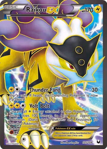 Raikou EX (105 Full Art) (105/108) — card price