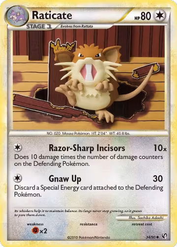 Raticate (34/90), Undaunted — Pokémon card price