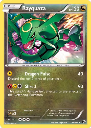 Rayquaza (93/113), Legendary Treasures — Pokémon card price