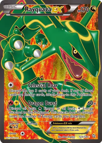 Rayquaza EX (123 Full Art) (123/124), Dragons Exalted — Pokémon card price