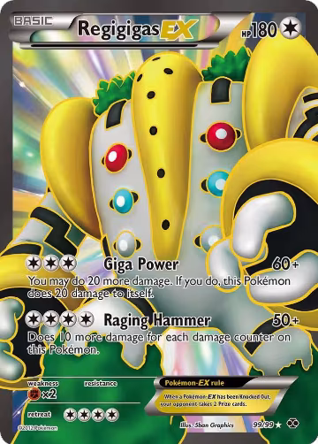 Regigigas EX (99 Full Art) (99/99), Next Destinies — Pokémon card price
