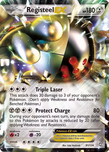 Registeel EX (81/124), Dragons Exalted — Pokémon card price