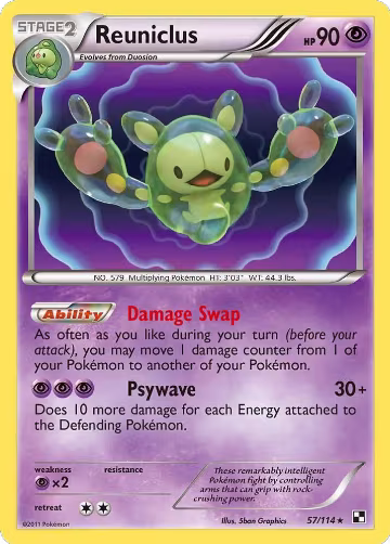 Reuniclus (57/114), Black and White — Pokémon card price