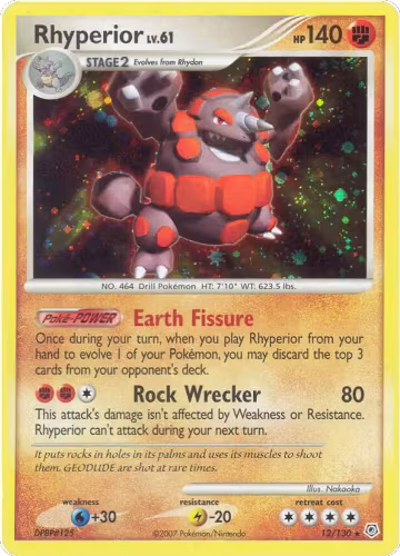 Rhyperior (12/130), Diamond and Pearl — Pokémon card price
