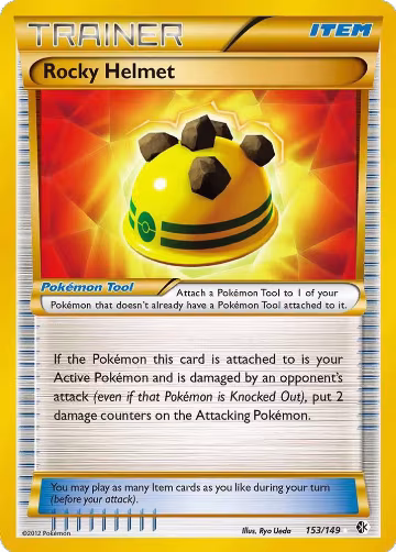 Rocky Helmet (Secret) (153/149), Boundaries Crossed — Pokémon card price