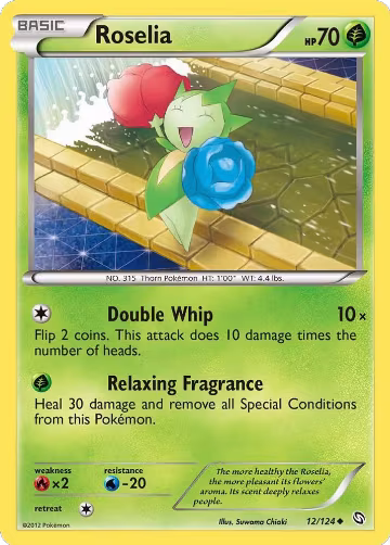 Roselia (12) (12/124), Dragons Exalted — Pokémon card price
