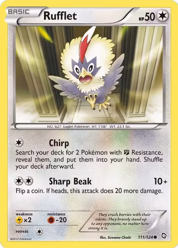Rufflet (111/124), Dragons Exalted — Pokémon card price