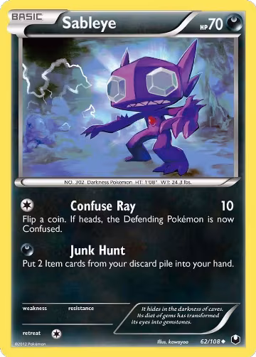 Sableye (62/108), Dark Explorers — Pokémon card price
