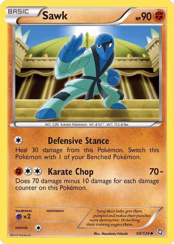Sawk (69/124), Dragons Exalted — Pokémon card price