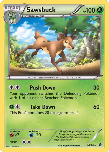 Sawsbuck (16/98), Emerging Powers — Pokémon card price