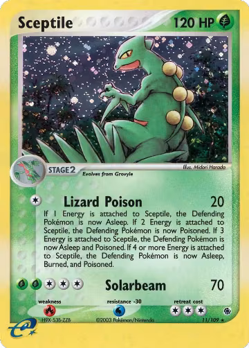 Sceptile - 11/109 (11/109), EX Ruby and Sapphire — Pokémon card price