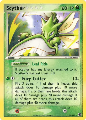 Scyther (29/112), EX FireRed & LeafGreen — Pokémon card price