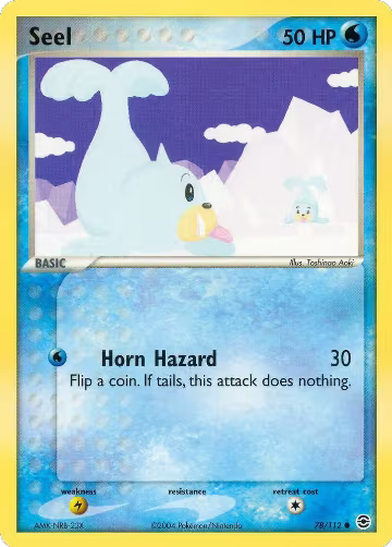 Seel (78/112), EX FireRed & LeafGreen — Pokémon card price