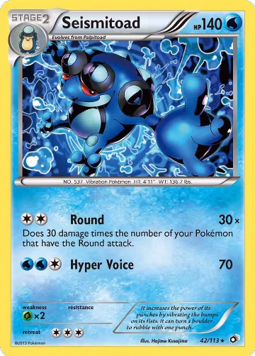 Seismitoad (42/113), Legendary Treasures — Pokémon card price