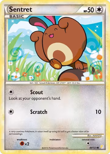 Sentret (80/123), HeartGold SoulSilver — Pokémon card price