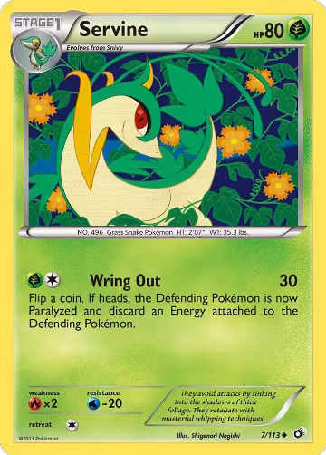 Servine (7/113), Legendary Treasures — Pokémon card price