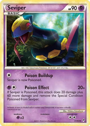 Seviper (51/95), Call of Legends — Pokémon card price