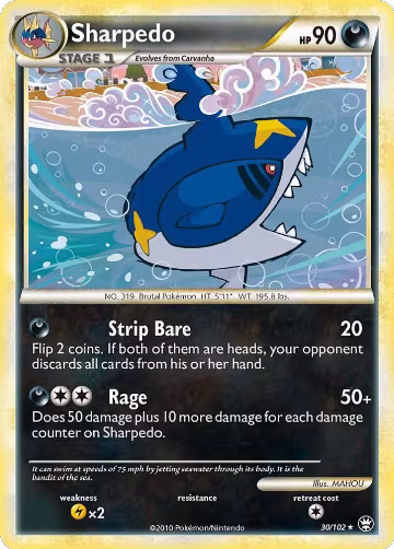 Sharpedo (30/102), Triumphant — Pokémon card price