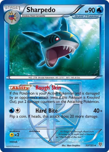 Sharpedo (Team Plasma) (33/135), Plasma Storm — Pokémon card price