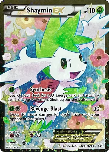 Shaymin EX (Full Art) (RC21/RC25), Legendary Treasures: Radiant Collection — Pokémon card price