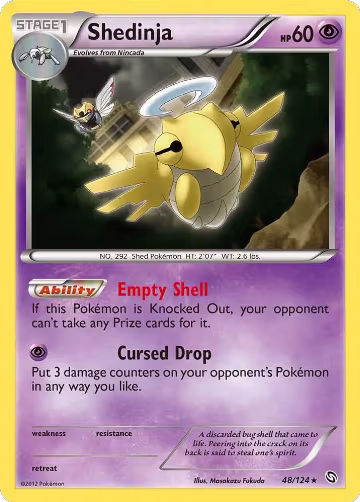 Shedinja (48/124), Dragons Exalted — Pokémon card price