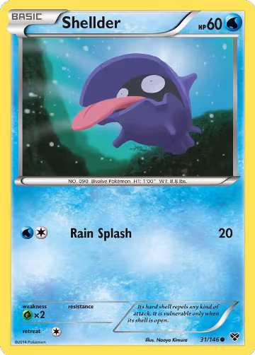 Shellder (31/146), XY Base Set — Pokémon card price