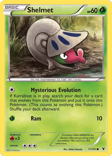 Shelmet (11/101), Noble Victories — Pokémon card price