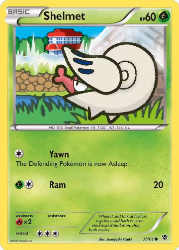Shelmet (7/101), Plasma Blast — Pokémon card price