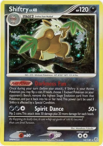Shiftry (14/130), Diamond and Pearl — Pokémon card price