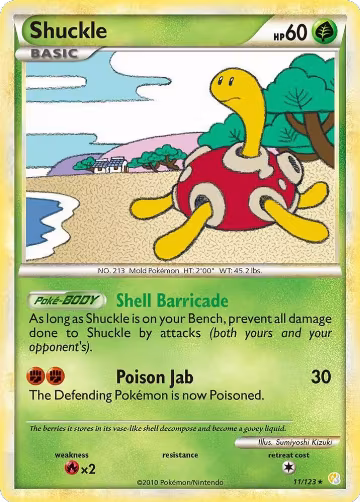 Shuckle (11/123), HeartGold SoulSilver — Pokémon card price