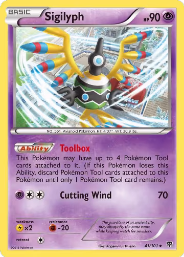 Sigilyph (41/101), Plasma Blast — Pokémon card price
