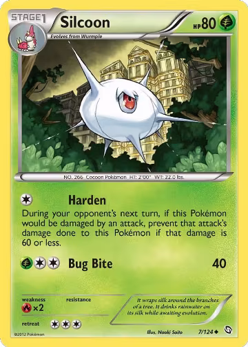 Silcoon (7/124), Dragons Exalted — Pokémon card price