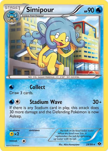Simipour (29/99), Next Destinies — Pokémon card price