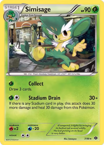Simisage (7/99), Next Destinies — Pokémon card price