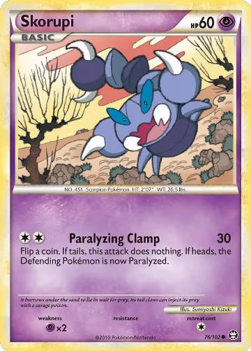 Skorupi (76/102), Triumphant — Pokémon card price