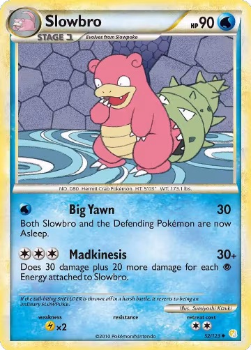 Slowbro (52/123), HeartGold SoulSilver — Pokémon card price