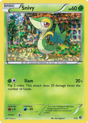 Snivy - 1/12 (001/012), McDonald's Promos 2011 — Pokémon card price