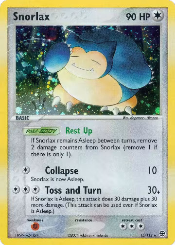 Snorlax (15/112), EX FireRed & LeafGreen — Pokémon card price