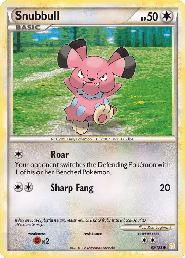 Snubbull (82/123), HeartGold SoulSilver — Pokémon card price