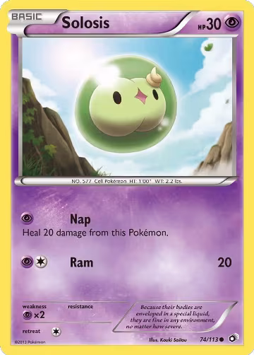 Solosis (74) (74/113), Legendary Treasures — Pokémon card price