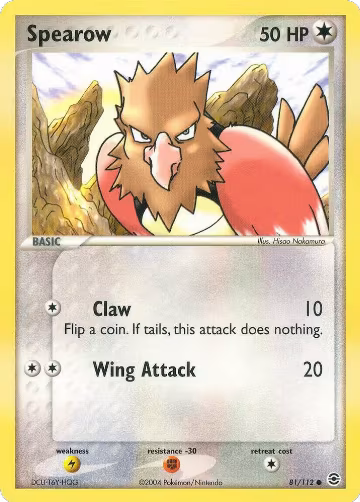 Spearow (81/112), EX FireRed & LeafGreen — Pokémon card price