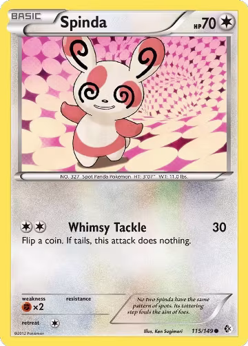 Spinda (115/149), Boundaries Crossed — Pokémon card price