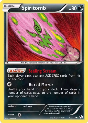 Spiritomb (87/113), Legendary Treasures — Pokémon card price