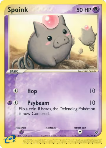 Spoink - 74/97 (74/97), EX Dragon — Pokémon card price