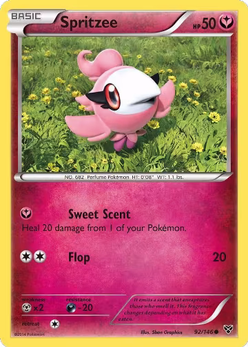 Spritzee (92/146), XY Base Set — Pokémon card price