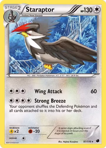 Staraptor (97/116), Plasma Freeze — Pokémon card price