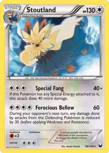 Stoutland (88/108), Dark Explorers — Pokémon card price