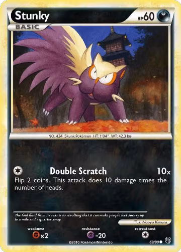 Stunky (69/90), Undaunted — Pokémon card price