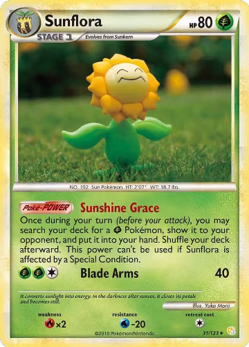 Sunflora (31/123), HeartGold SoulSilver — Pokémon card price