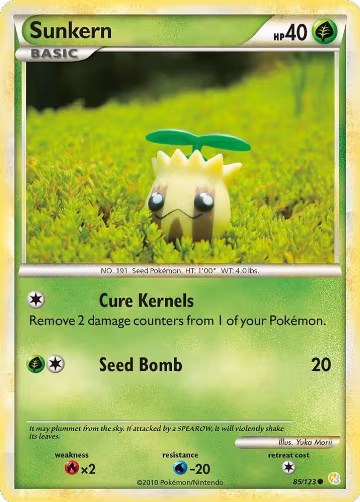 Sunkern (85/123), HeartGold SoulSilver — Pokémon card price